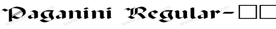 Paganini Regular字体转换
